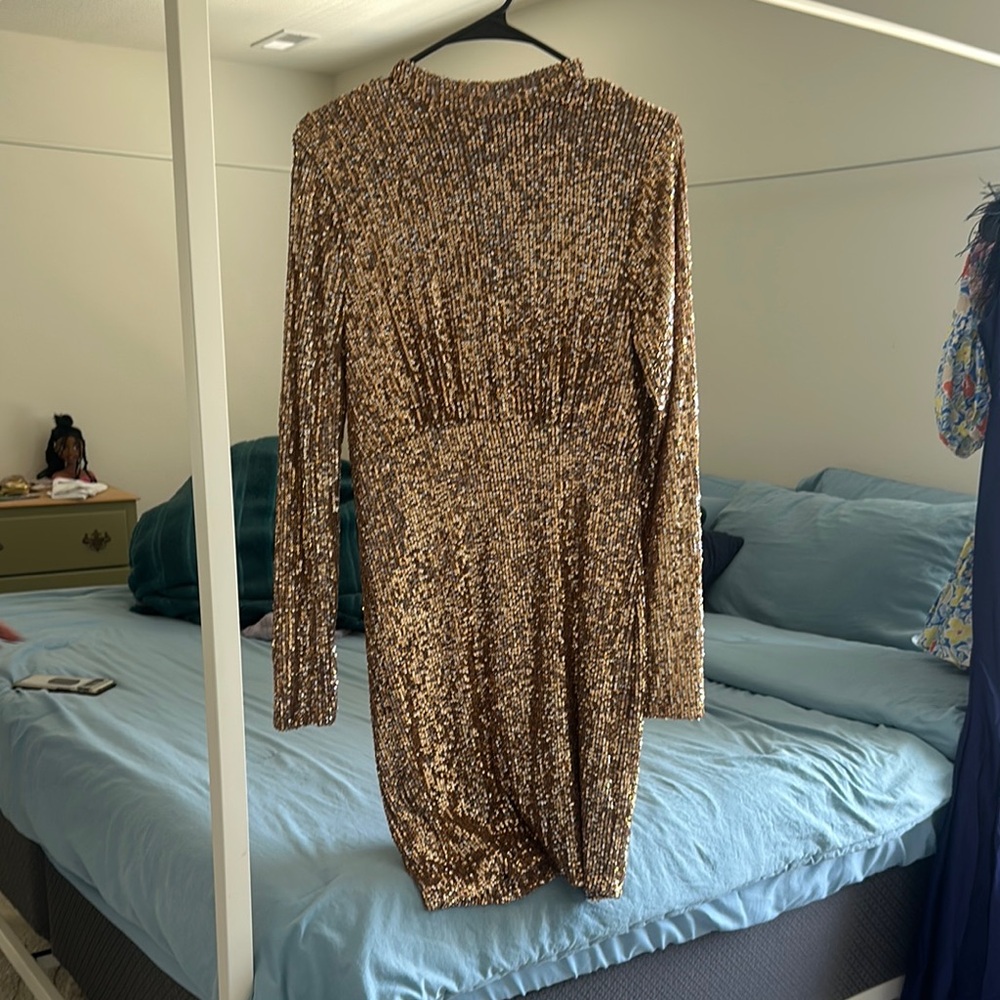 Gold Sequin Dress